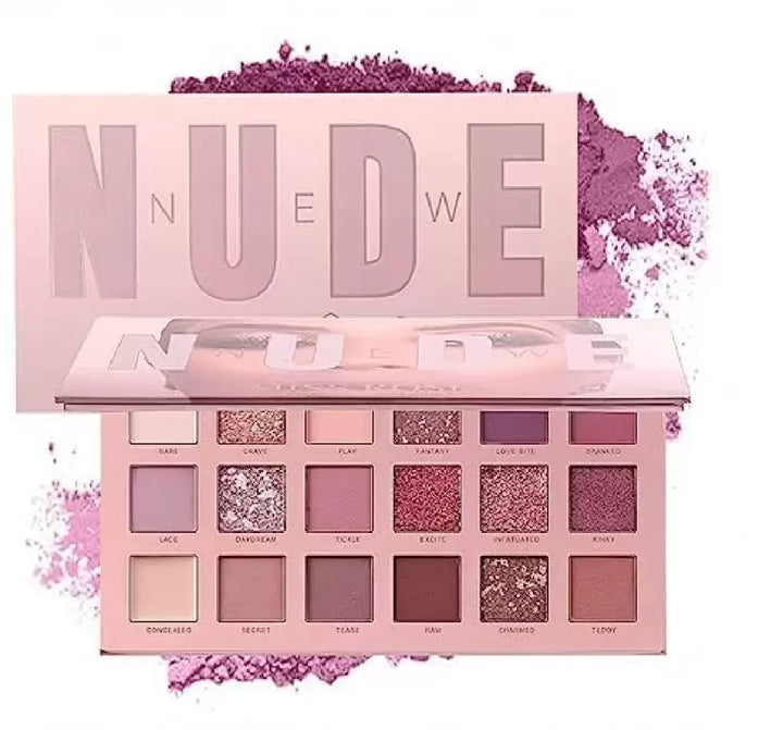 18 Colors Pigmented Nude Beauty Eye Shadow Palette Eye Shadow 18 g  (The Nudes Blushed)