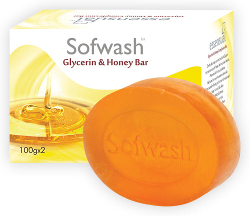 MODICARE Sofwash Glycerine & Honey Bar: Gentle Cleansing with Natural Moisture ( 2N x 100g )