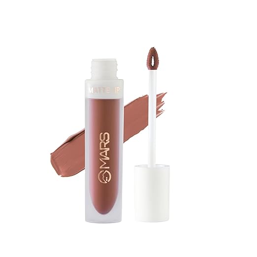 MARS Matte Liquid Lip Color | Long Lasting | Non-Transfer & Waterproof Lipstick for Women (4.5 ml) (19-Rock The Nude)