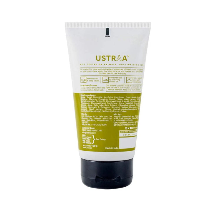 Ustraa Face Wash Checks Acne and Intense Oil Control - 100g