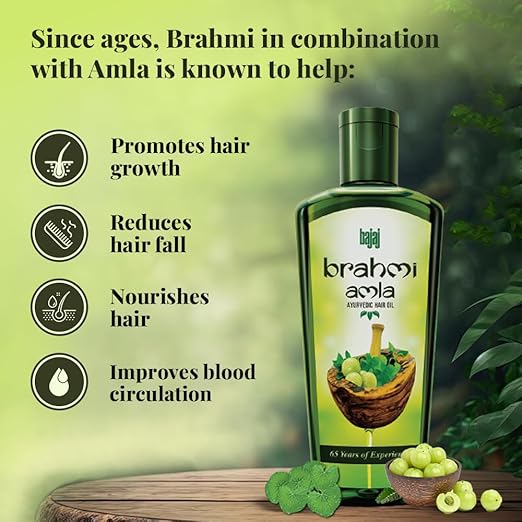 Bajaj Brahmi Amla Hair Oil for Hair Growth (50 ML) - Pack of 5