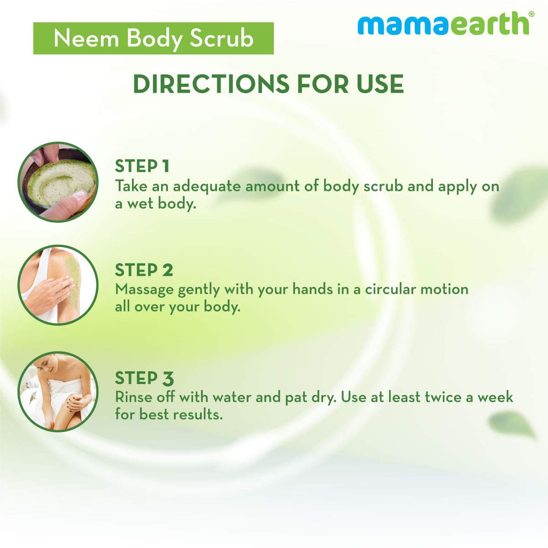 Mama Earth Neem Body Scrub with Neem & Tulsi, 200 g