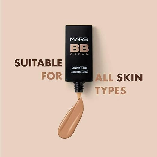 MARS BB Cream Lightweight Foundation | Blendable BB Cream | Colour Correcting (30 ml) (Tan)