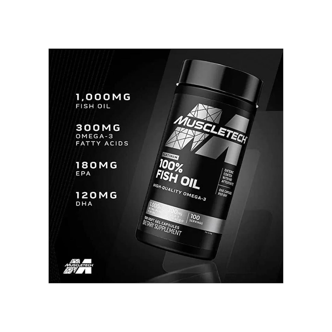 MuscleTech Platinum 100% Fish Oil Omega 3 - 100 N