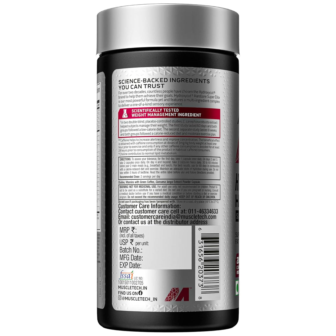 MuscleTech Hydroxy cut Hardcore Super Elite - 100N