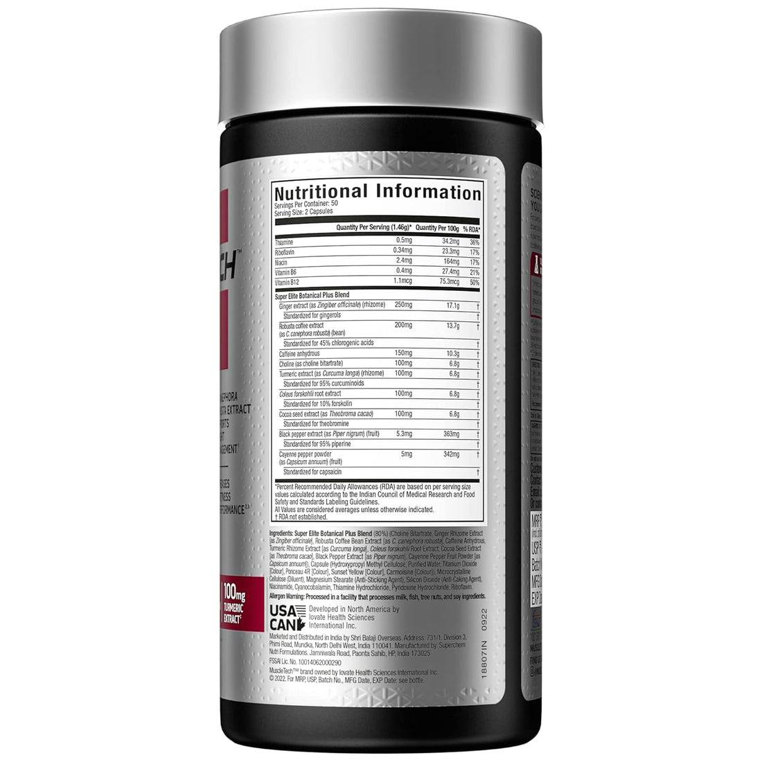 MuscleTech Hydroxy cut Hardcore Super Elite - 100N