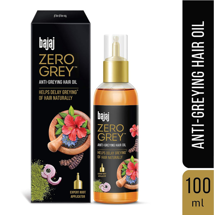 Bajaj Zero Grey Anti Greying Hair Oil (100 ML)