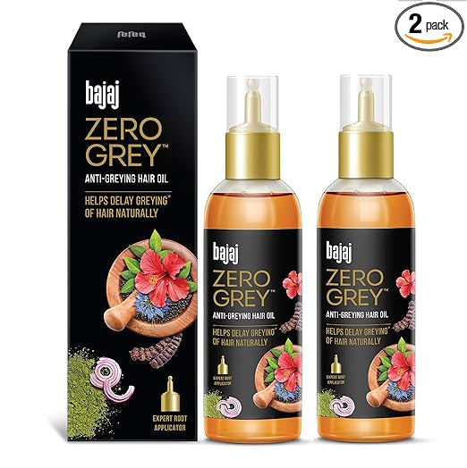 Bajaj Zero Grey Anti Greying Hair Oil (100 ML) - Pack of 2