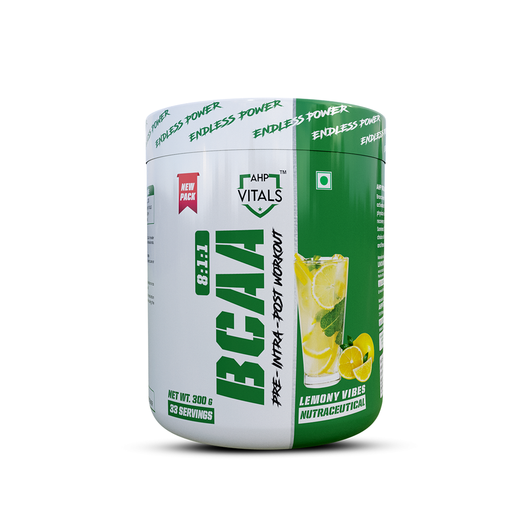 AHP Vitals BCAA - Lemony Vibes - 300g : Fuel Muscle Recovery & Reduce Fatigue with a Tropical Twist