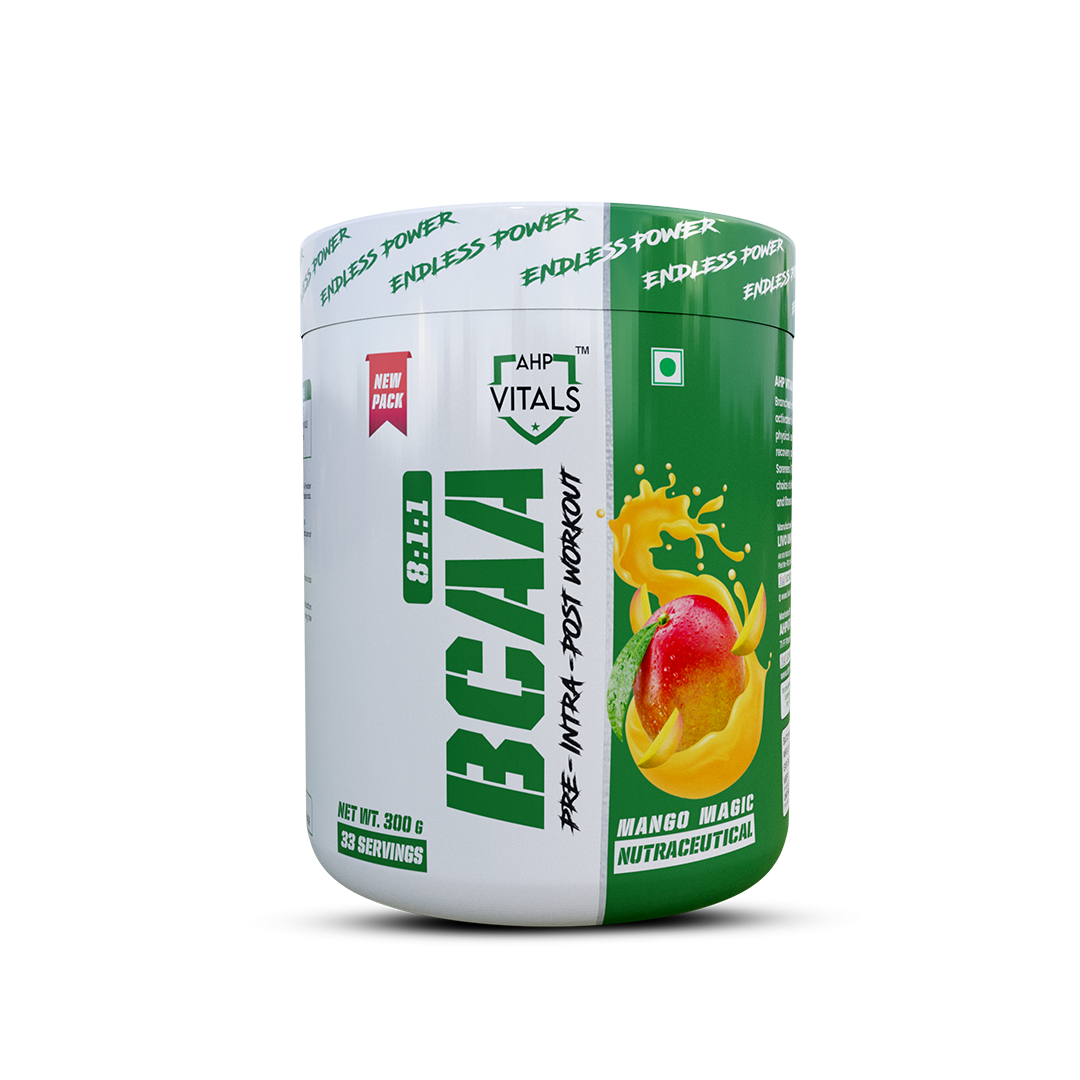AHP Vitals BCAA - Mango Magic - 300g : Fuel Muscle Recovery & Reduce Fatigue with a Tropical Twist
