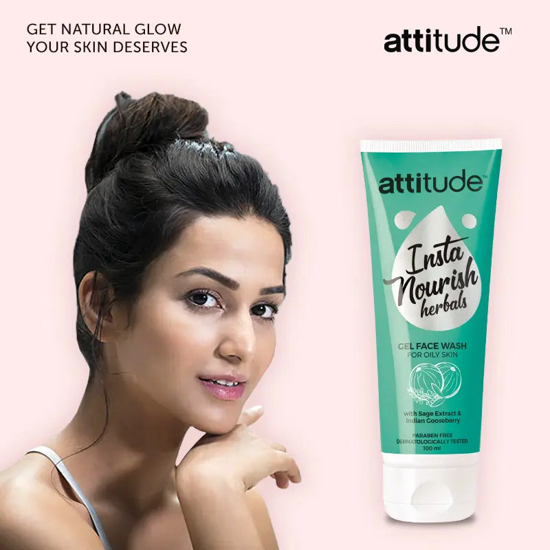 AMWAY Attitude Insta Nourish Herbals Gel Face Wash – Refreshing Cleanse 100ml