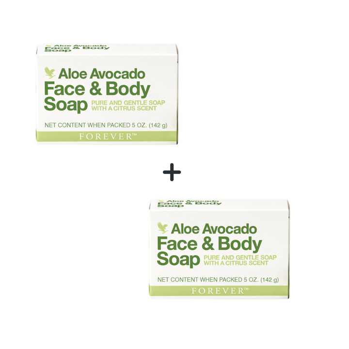 Forever Aloe Avocado Face and Body Soap (150g) - Pack of 2