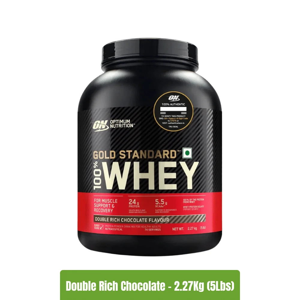 Optimum Nutrition (ON) Gold Standard 100% Whey Protein Powder (2.27 kg, Double Rich Chocolate)