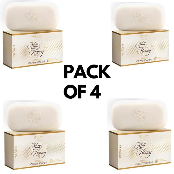 Oriflame Milk and Honey Gold Softening Creamy Soft Bar Soap (Pack of 4) - 100gm Each