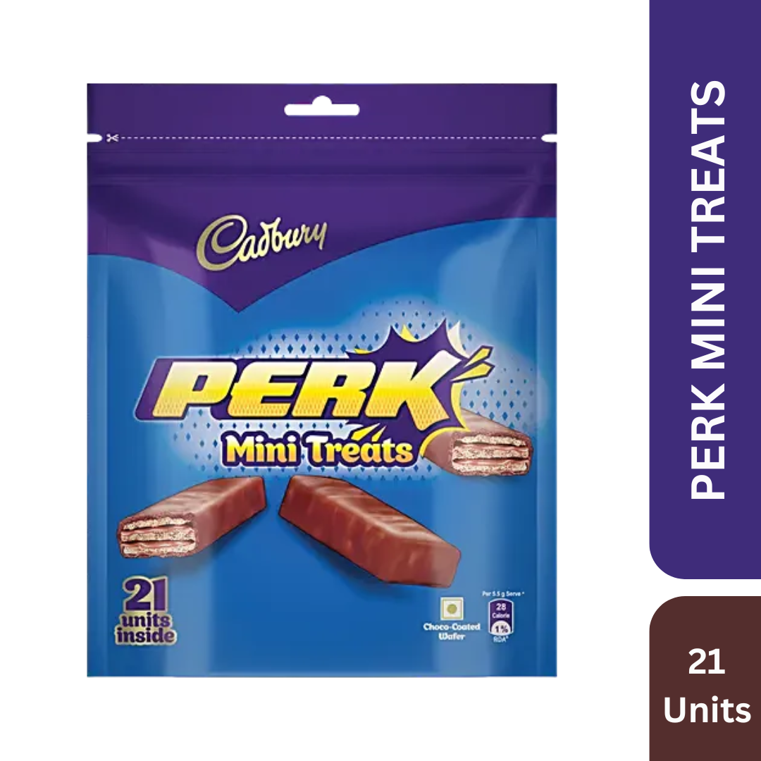 Cadbury Perk Chocolate Coated Wafer Home Treats, 115.5 g (21 pcs x 5.5 g each)