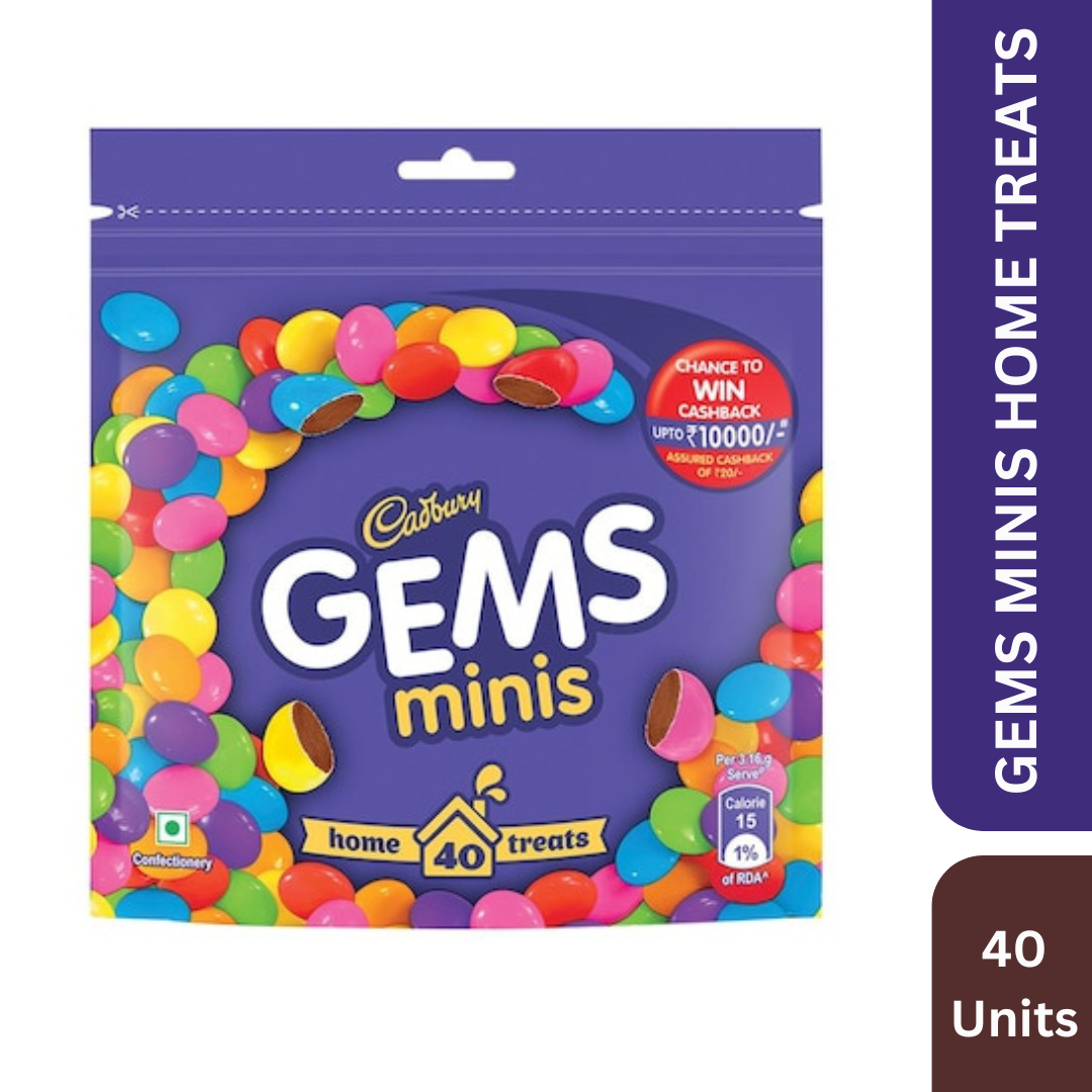 Cadbury Gems Minis Home Treats 126.4 g (Pack of 40)