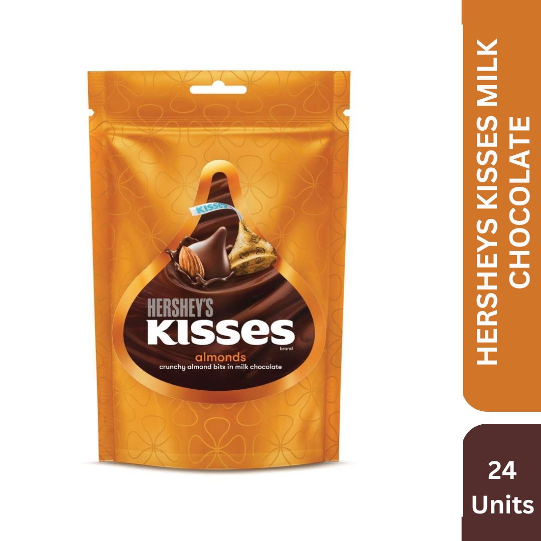 Hershey's KISSES Almonds | Melt-in-mouth Chocolates | 24 Units