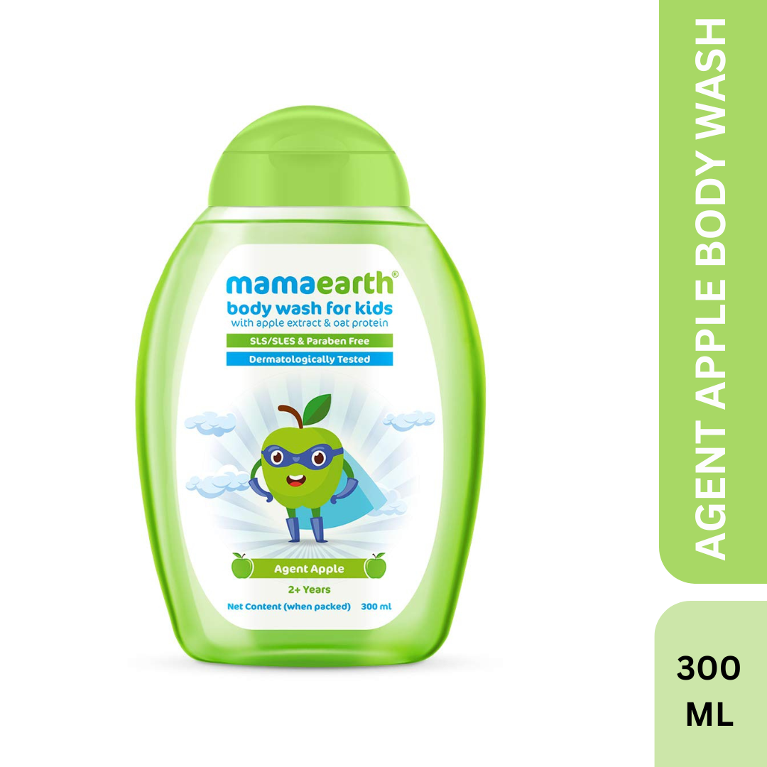 Mama Earth Agent Apple Body Wash for Kids, 300 ML