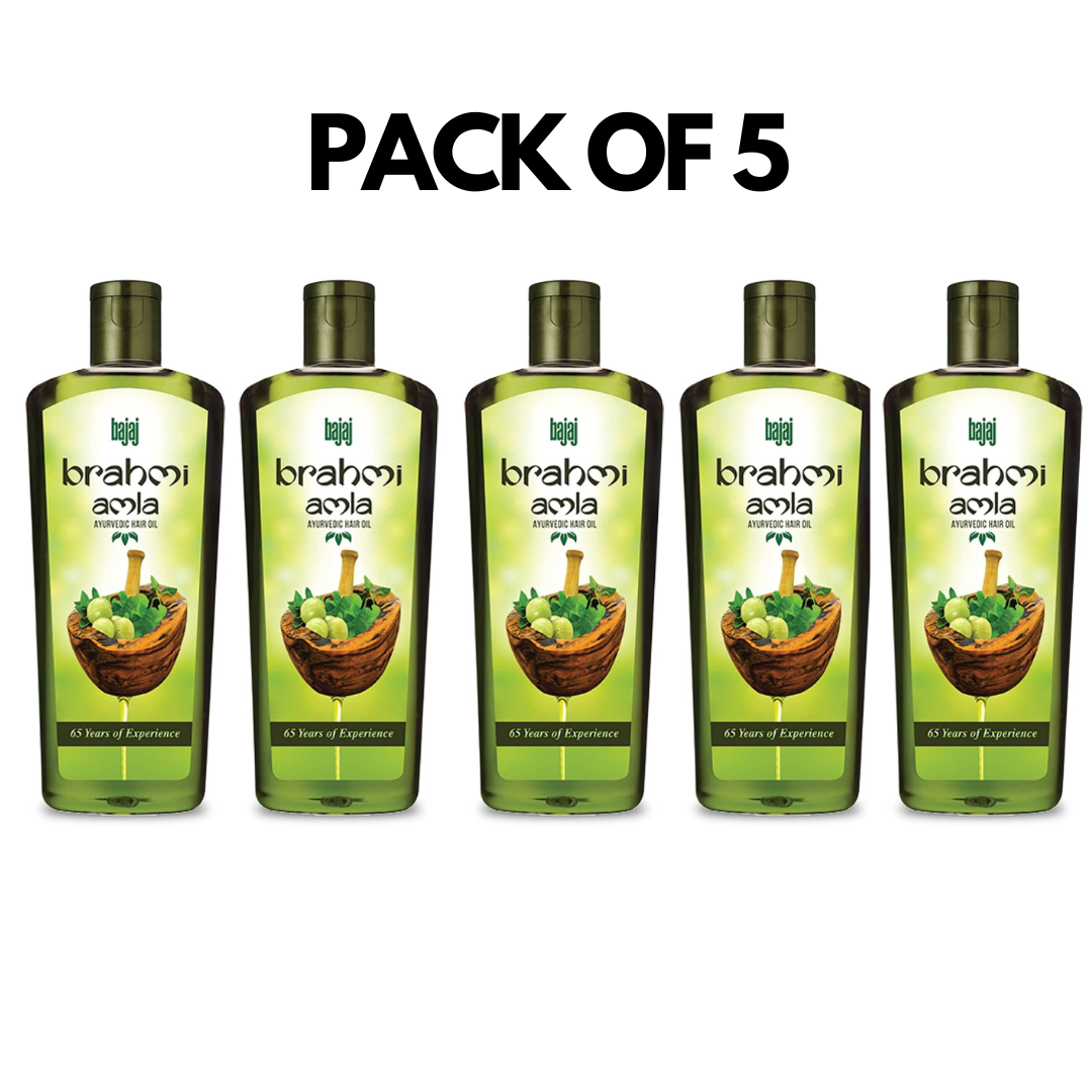 Bajaj Brahmi Amla Hair Oil for Hair Growth (50 ML) - Pack of 5