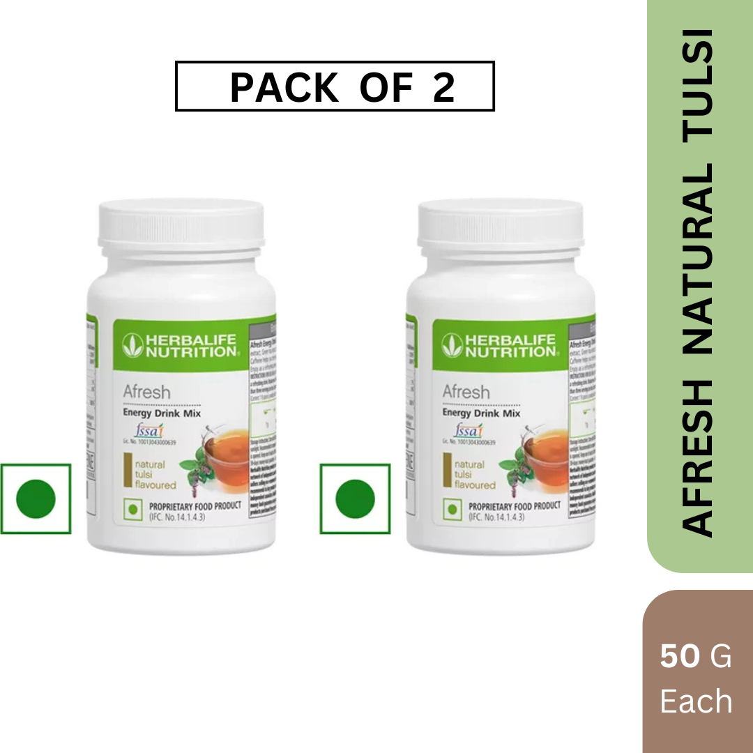 Herbalife Afresh Natural Tulsi Drink Mix (50g) - PACK OF 2