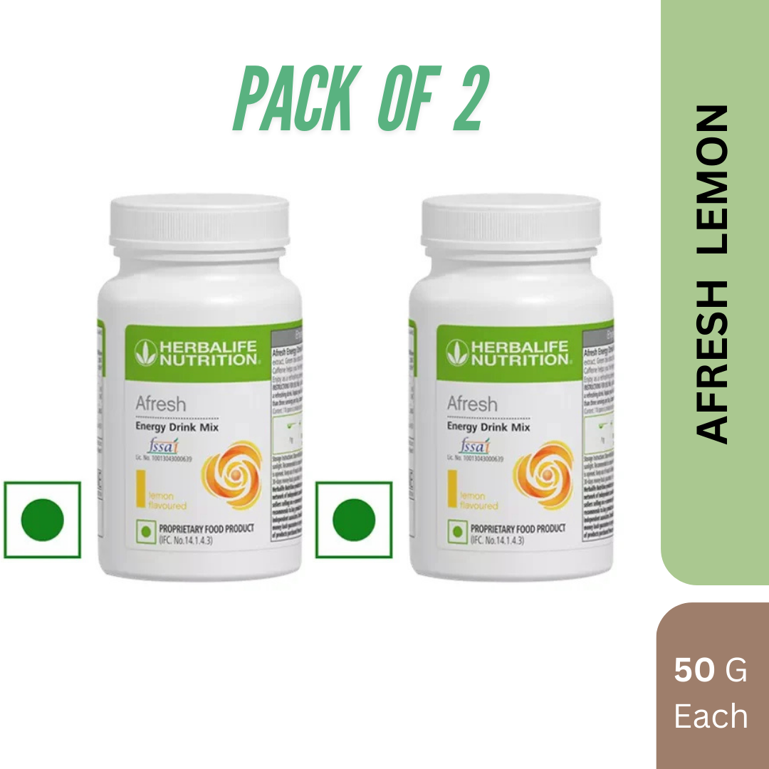 Herbalife Afresh Lemon Drink Mix (50g) - PACK OF 2