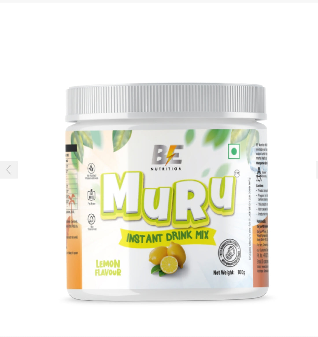 BE Nutrition Muru Instant Drink Mix - Lemon (100g)