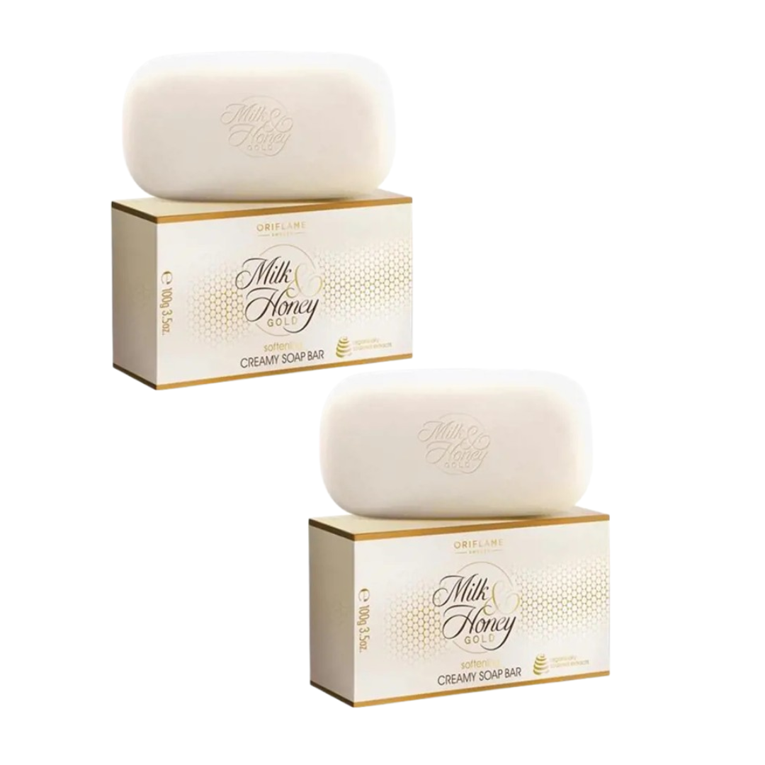 Oriflame Milk and Honey Gold Softening Creamy Soft Bar Soap (Pack of 2) - 100gm Each