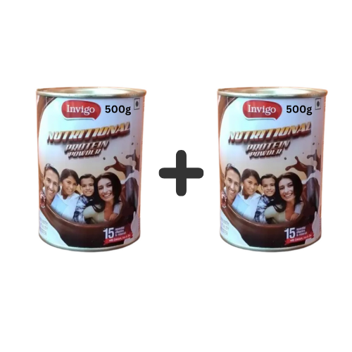 Vestige Invigo Nutritional Protein Powder - Chocolate - 500g -PACK OF  2