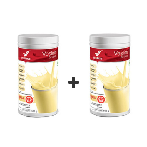 Vestige Veslim Shake Vanilla Flavour (500 G) - PACK OF 2