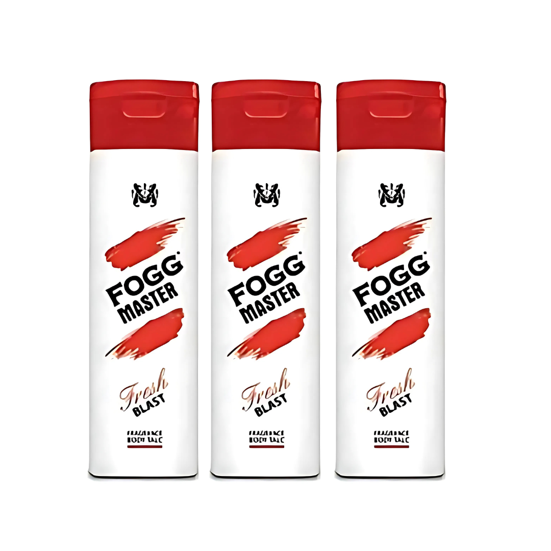 FOGG Master Fresh Blast Fragrance Body Talc - 120g - PACK OF 3