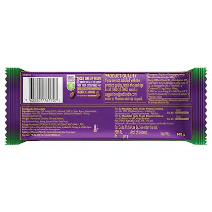 Cadbury Dairy Milk Silk Roast Almond Chocolate Bar - 143 g