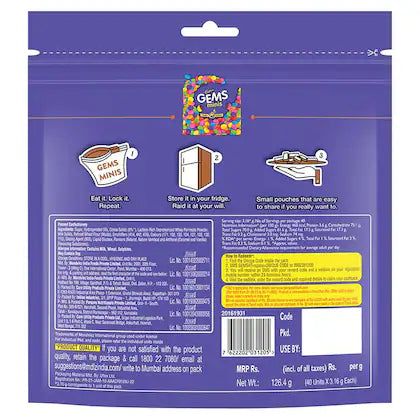 Cadbury Gems Minis Home Treats 126.4 g (Pack of 40)