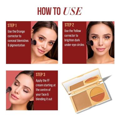 MyGlamm Total Makeover FF Cream Foundation Palette 5 in 1 with SPF 30 - 5g