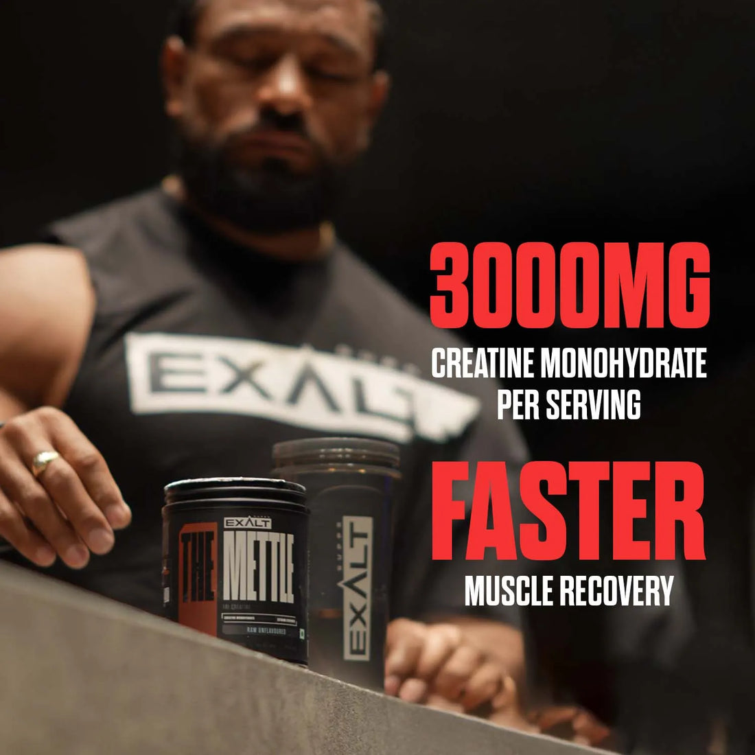 Exalt The Mettle Tri Creatine (Raw Unflavored, 300g)