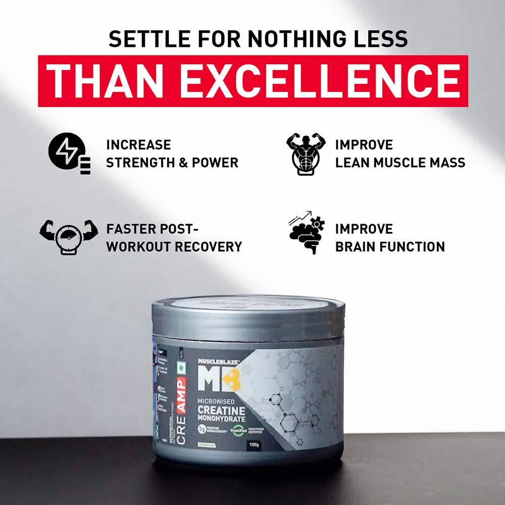 MuscleBlaze Micronized Creatine Monohydrate - 100g