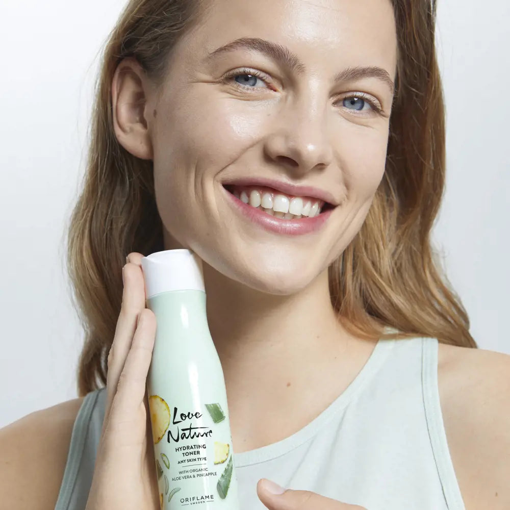 ORIFLAME Love Nature Hydrating Toner with Organic Aloe Vera – Refreshing & Balancing Care (150 ML)
