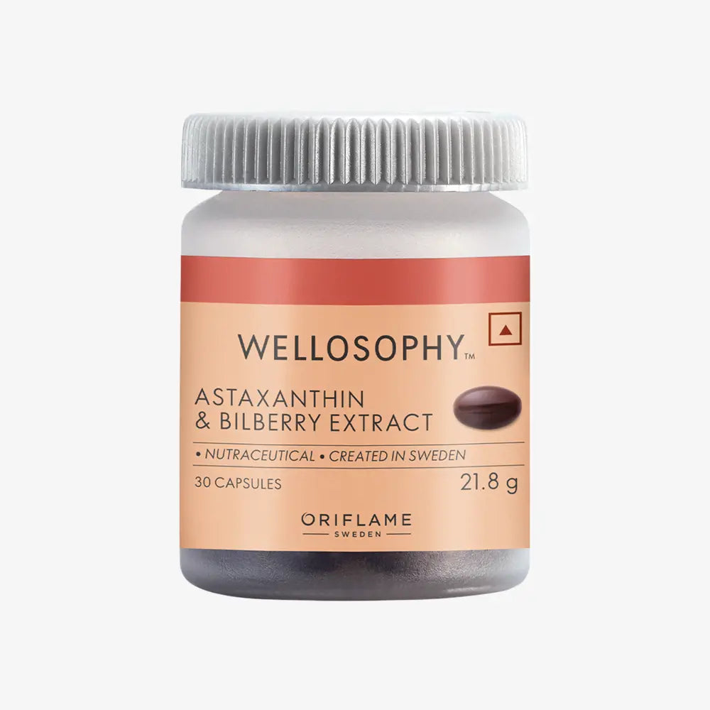 ORIFLAME Wellosophy Astaxanthin & Bilberry Extract – Powerful Antioxidant Support (30 N)