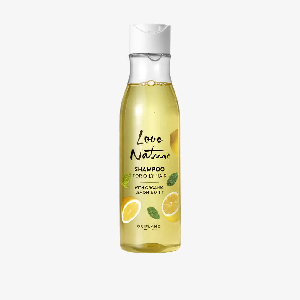 Oriflame Love Nature Shampoo for Oily Hair | Organic Lemon & Mint Formula for Fresh, Clean Hair - 250 ML