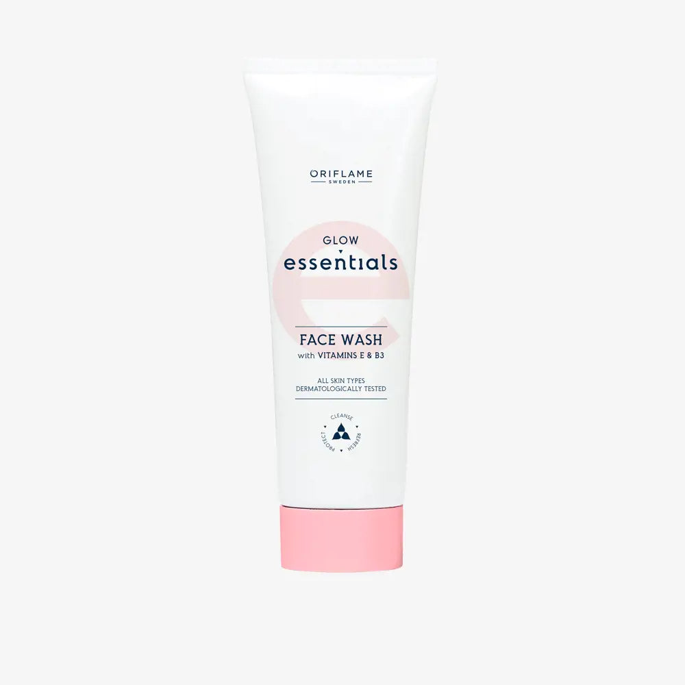 ORIFLAME Essentials Glow Face Wash – Refreshing Care with Vitamins E &amp & B3 (125 ML)