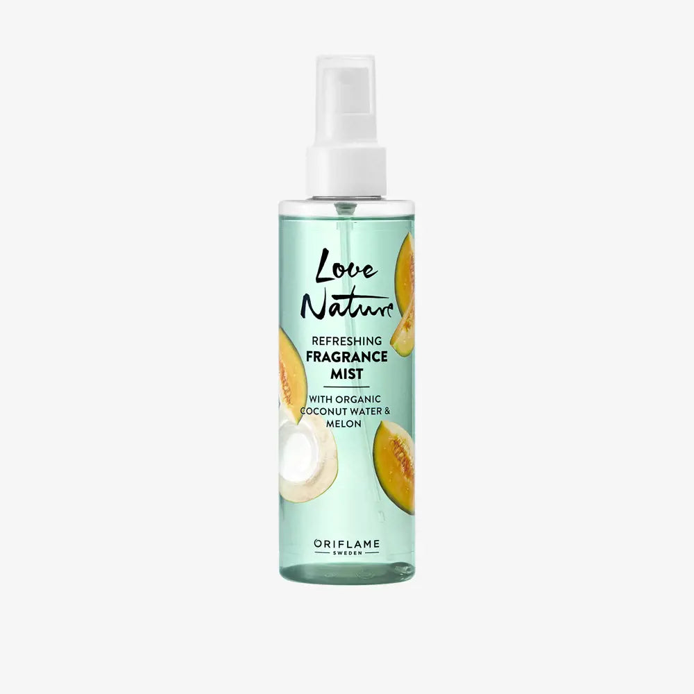 Oriflame Love Nature Refreshing Fragrance Mist | Organic Coconut Water & Melon for Tropical Freshness - 200 ML