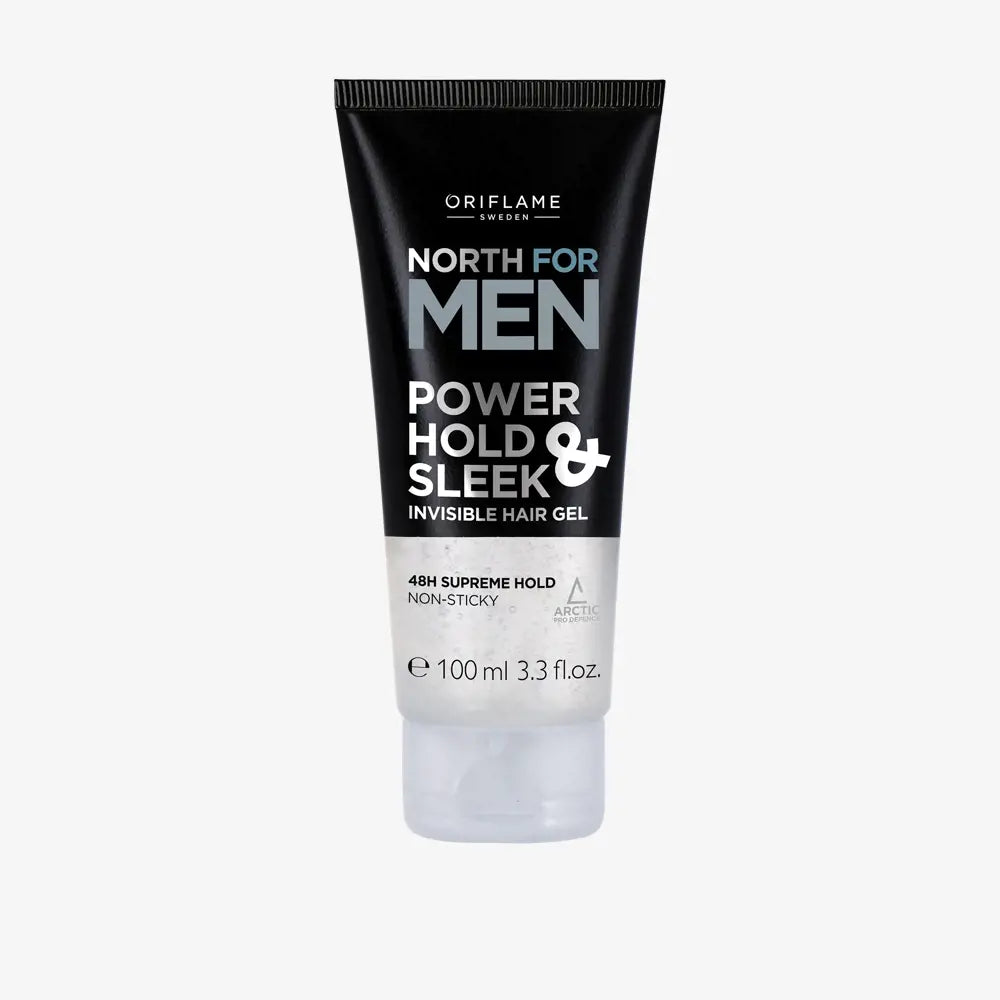 ORIFLAME  North for Men Power Hold & Sleek Invisible Hair Gel | Long-Lasting Style with Effortless Control-100ml