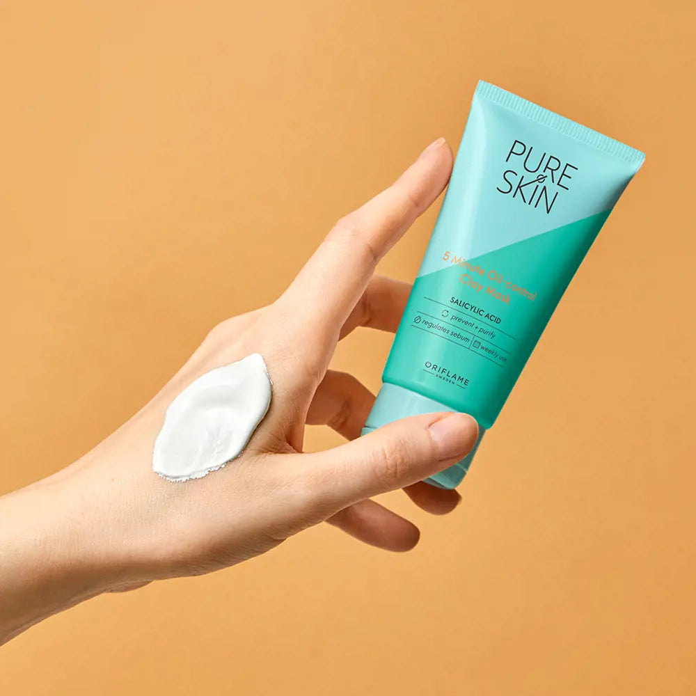 ORIFLAME Pure Skin 5-Minute Oil-Control Clay Mask – Quick & Effective Care (50 ML)