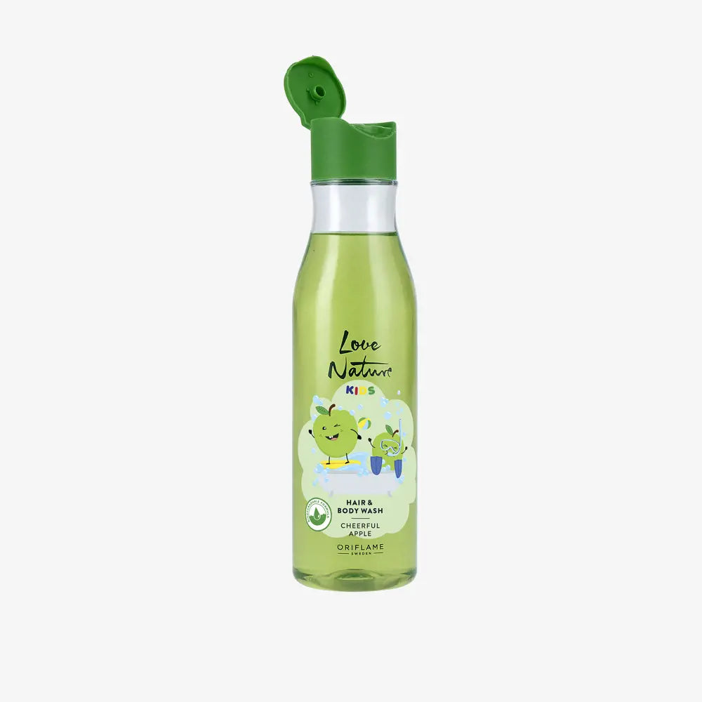 Oriflame Love Nature Kids Hair & Body Wash | Cheerful Apple for Gentle Cleansing - 250 ML