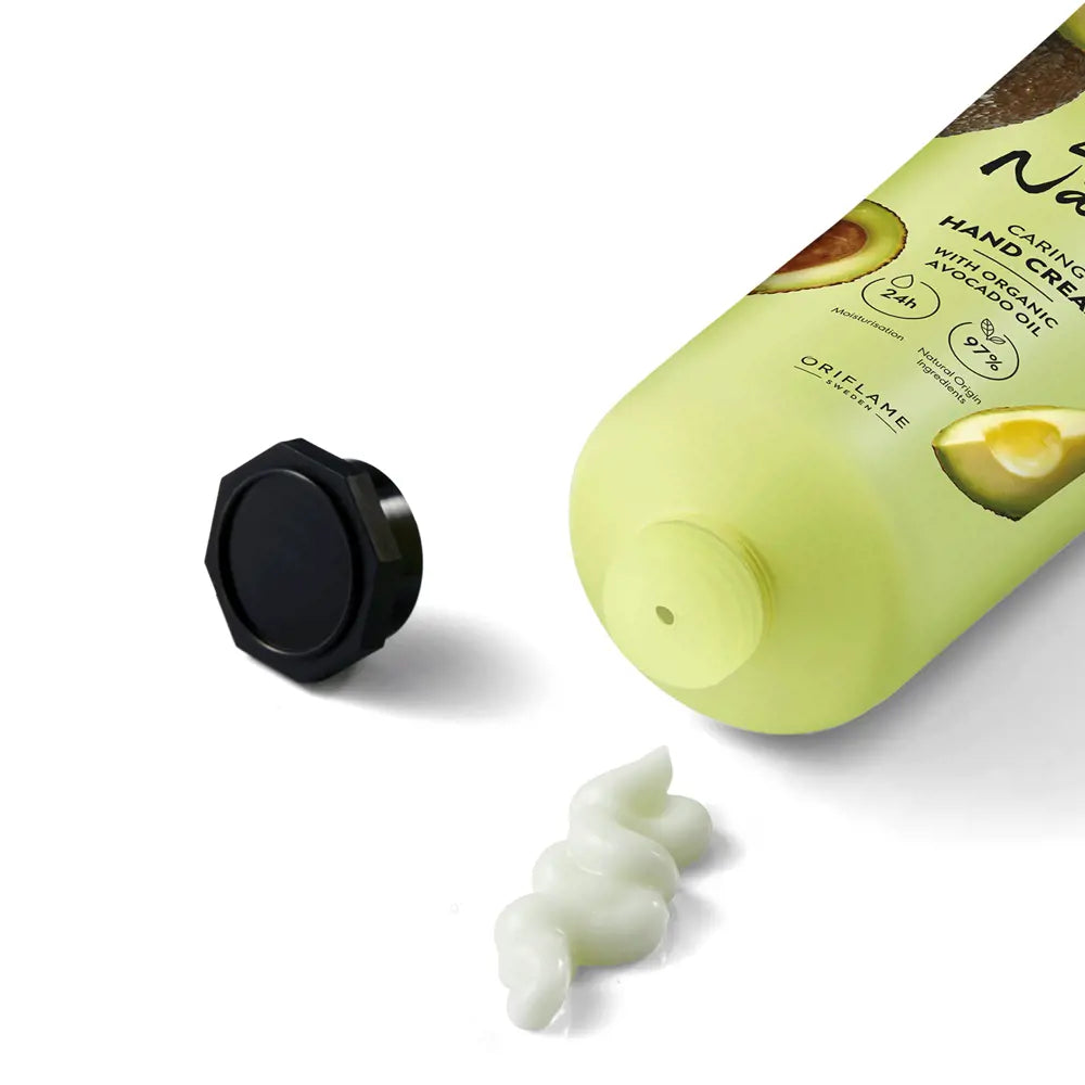 ORIFLAME Love Nature Caring Hand Cream | Organic Avocado Oil for Soft, Hydrated Hands - 75 ML