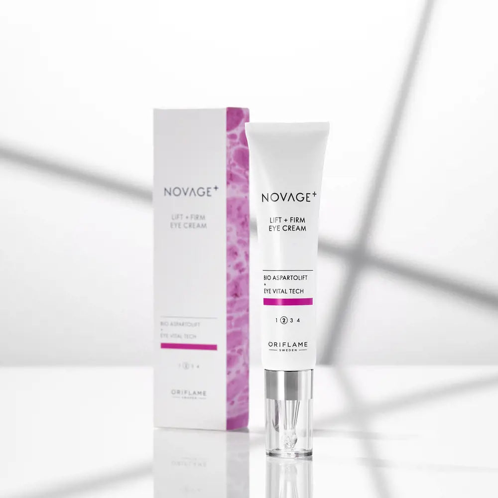 ORIFLAME Novage+ Lift + Firm Eye Cream – Targeted Anti-Ageing Care (15 ML)