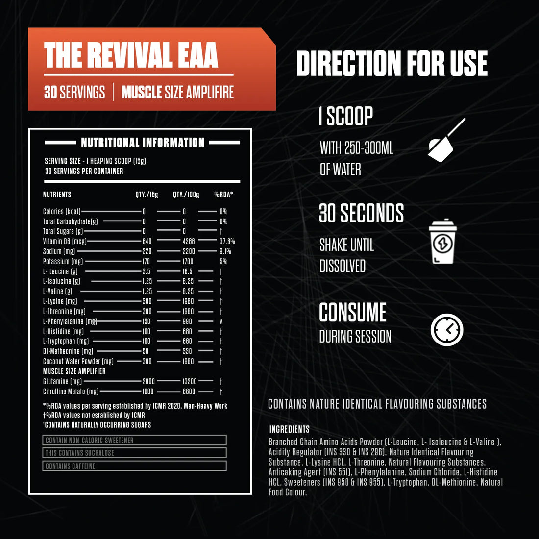 Exalt The Revival EAA (Essential Amino Acid ) (Orange, 450 g)