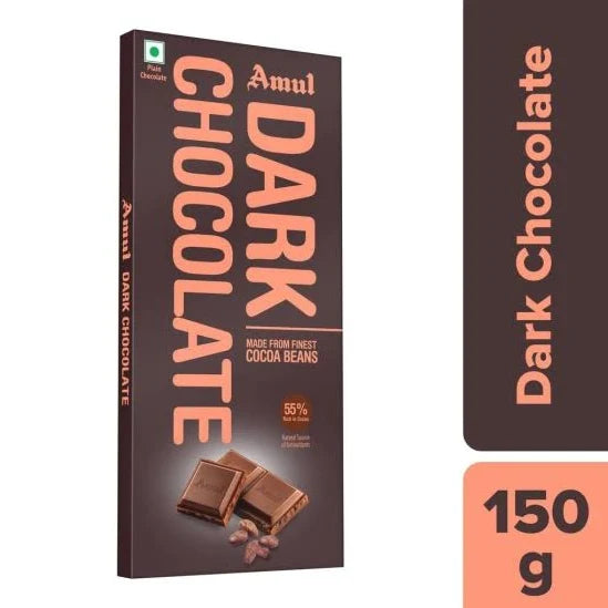 Amul Dark Chocolate - Made from Cocoa Beans - 150 g