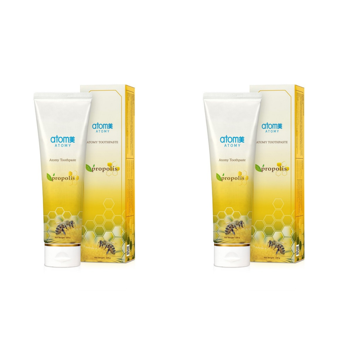 Atomy Propolis Toothpaste (200g x 2) – Natural Bee Propolis & Green Tea Extract for Tartar Control, Gum Care & Long-Lasting Fresh Breath