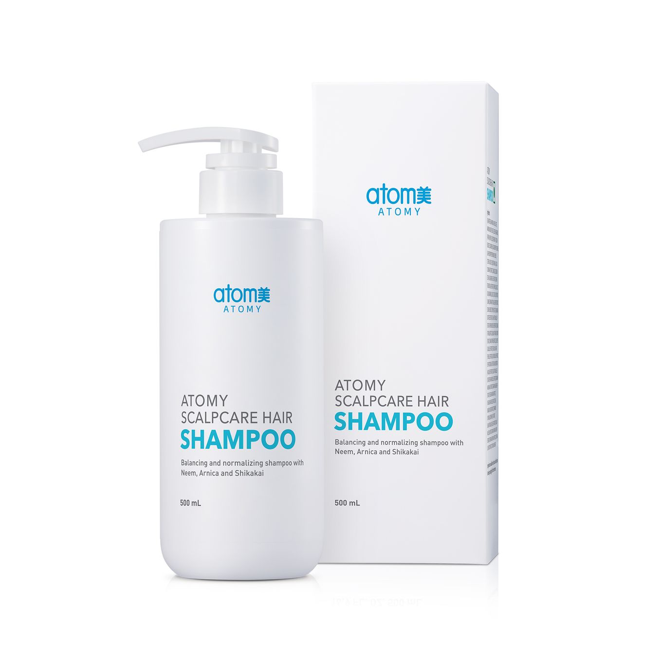 Atomy Scalpcare Hair Shampoo (500ml) – Clarifying Scalp Scaling Cleanser with Neem, Shikakai, Arnica & 28 Botanical Extracts for Sebum & Flake Control