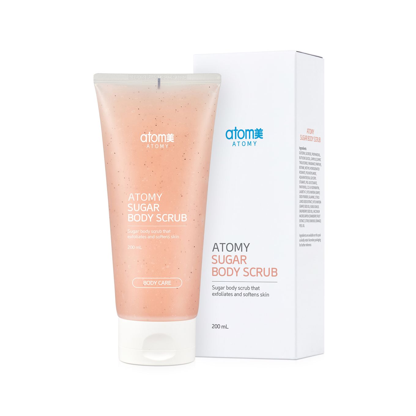 Atomy Sugar Body Scrub (200ml) – Triple Sugar Gentle Exfoliator with Plant Oils & Shea Butter for Silky, Hydrated & Radiant Skin